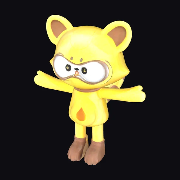 Yellow Raccoon Toy