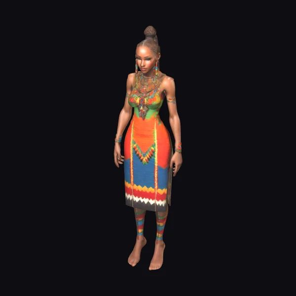 African Woman in Traditional Attire