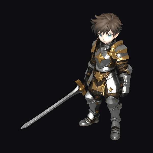 Young Knight in Armor