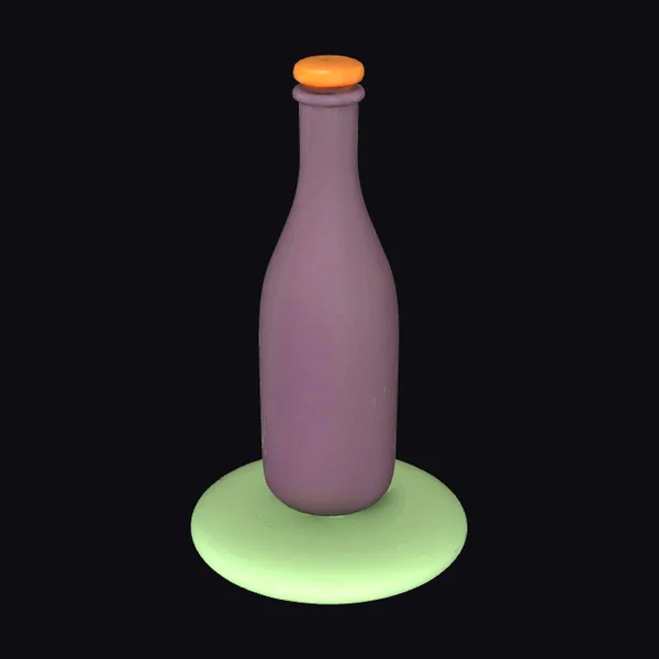 Purple Wine Bottle Token