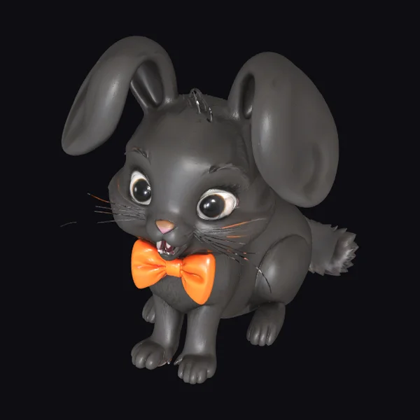 Black Halloween Bunny