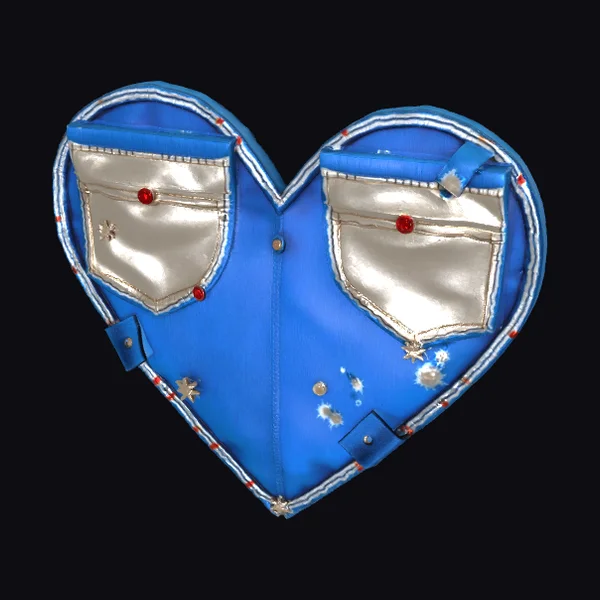 Heart Shaped Denim Purse