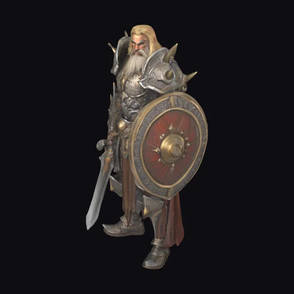 Warrior with Shield and Sword