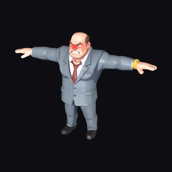 Angry Businessman T-Pose
