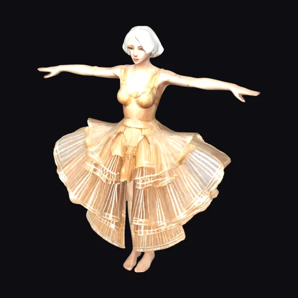 Golden Ballerina Figurine