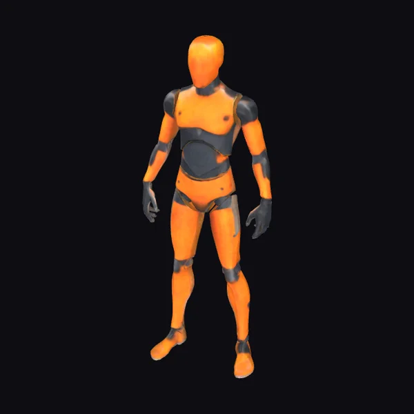 Articulated Orange Mannequin