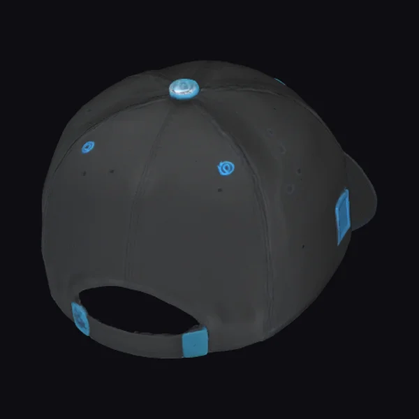 Black Cap with Blue Logo