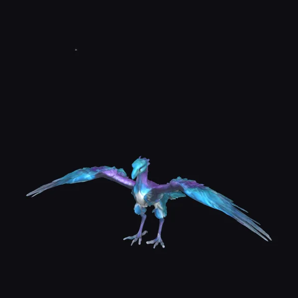 Blue Archeopyeryx in Motion