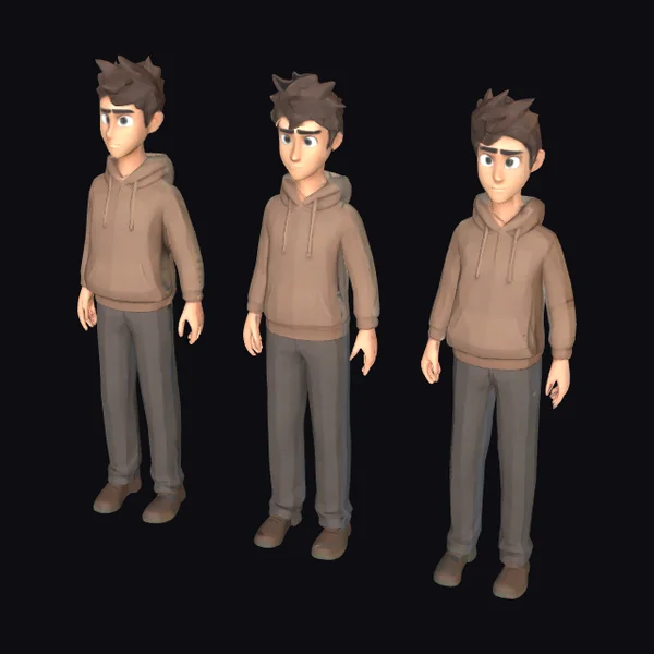 Casual Young Man Poses