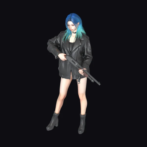 Cyberpunk Female Ghost Hunter