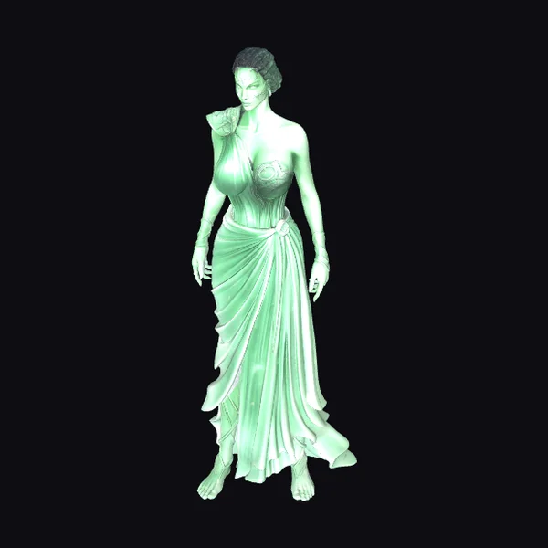 Emerald Green Goddess Statue