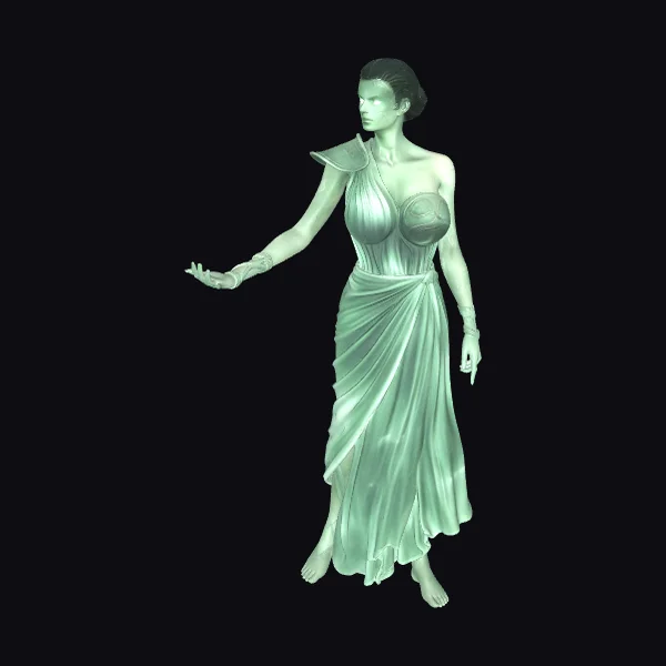 Emerald Green Goddess Statue