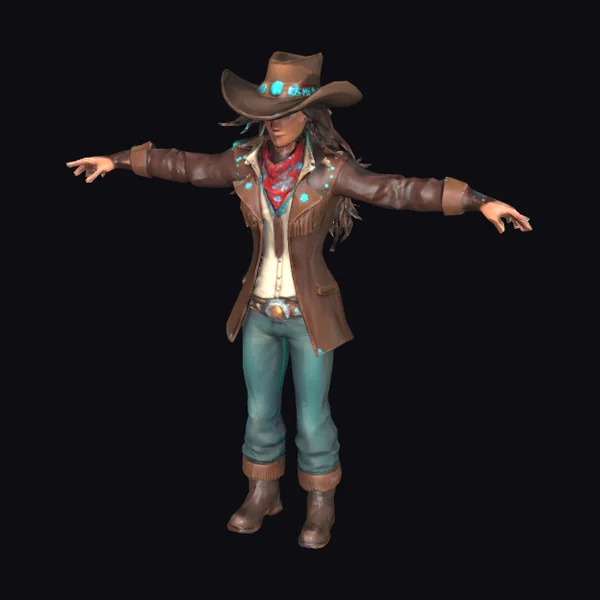 Western Cowgirl Character