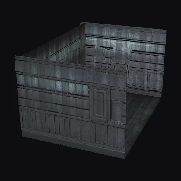 Abandoned Wooden Cabin Lobby