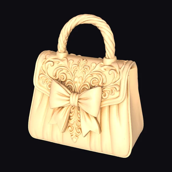 Beige Bow Handbag