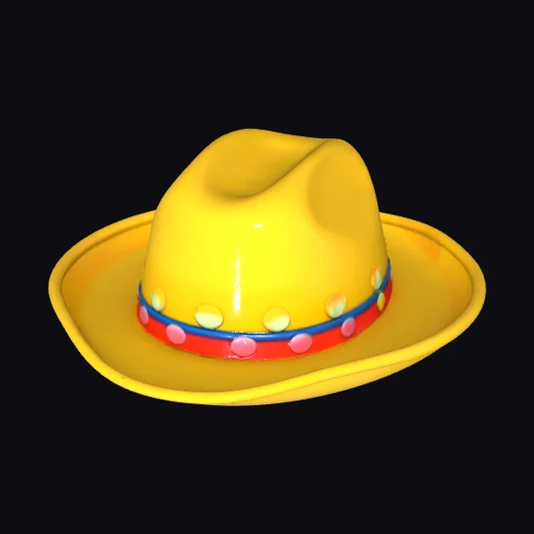 Yellow Cartoon Cowboy Hat
