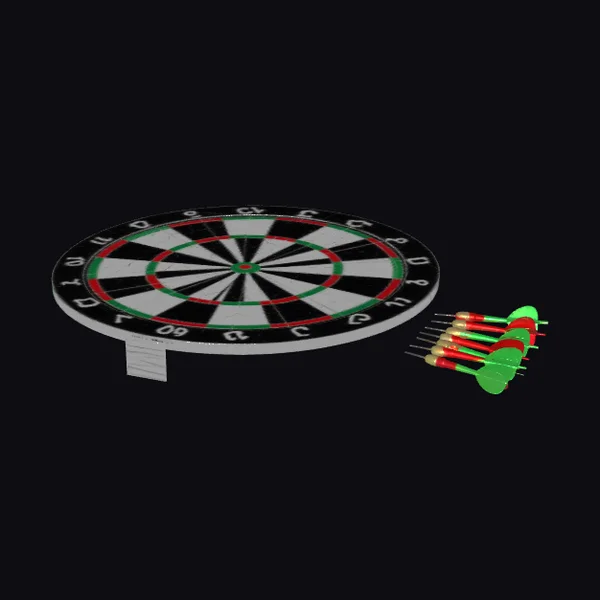 Dartboard with Darts