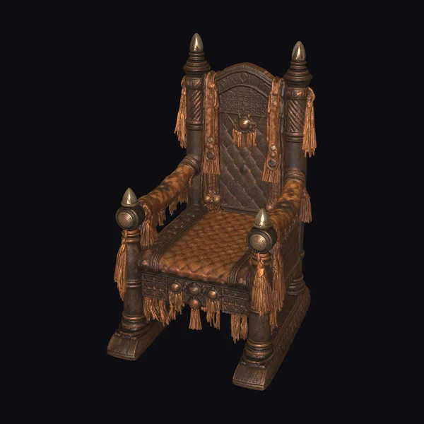 Ornate Leather Throne