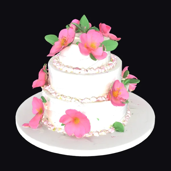 Three Layer Cake Flowers