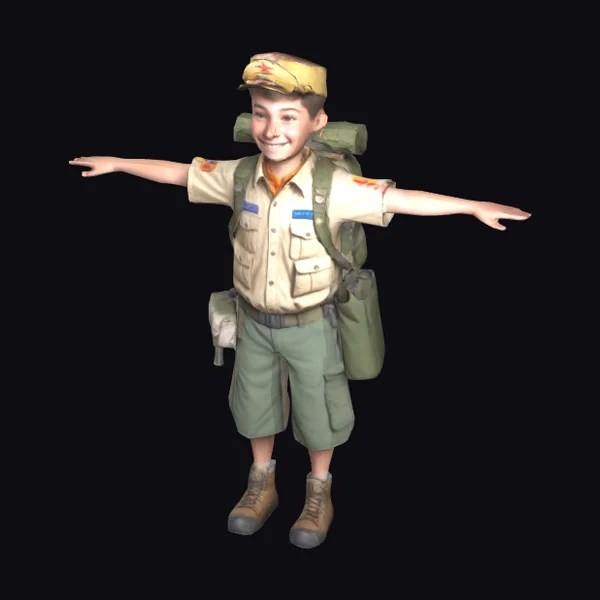 Boy Scout with Backpack