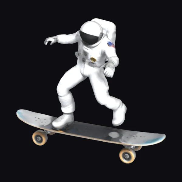 Astronaut on Skateboard
