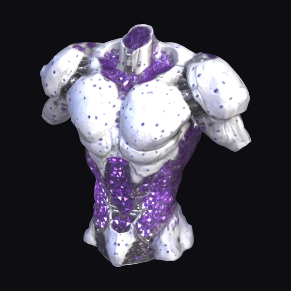 Colossal White Metal Torso