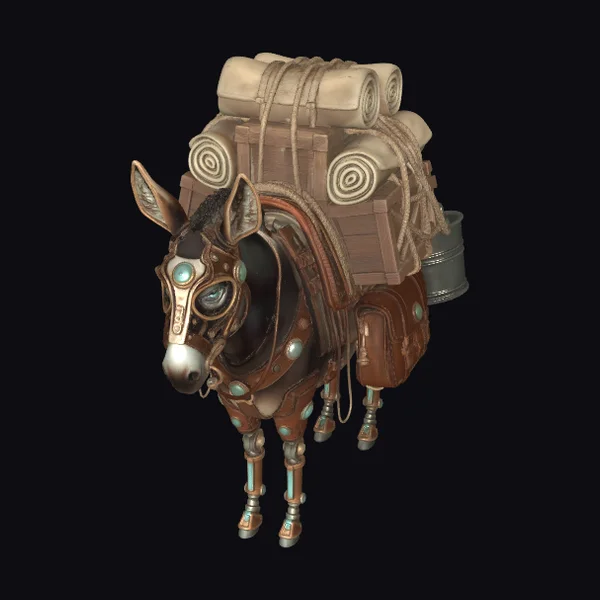 Steampunk Donkey Mule