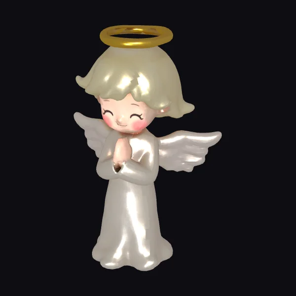 White Toy Angel Figurine