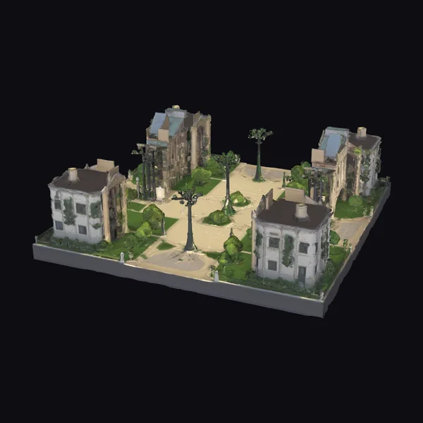 Abandoned City Square Diorama