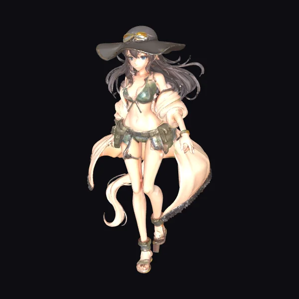 Anime Female Beach Adventurer