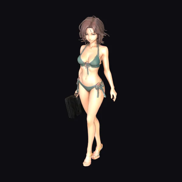 Anime Female Beach Adventurer