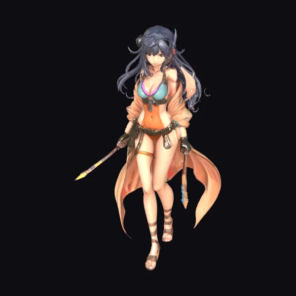 Anime Female Warrior Swimsuit