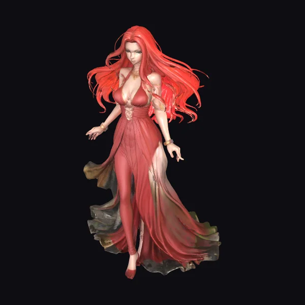 Anime Red Hair Seductress