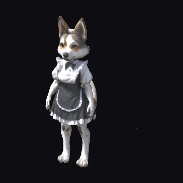 Anthro Dog Maid Uniform