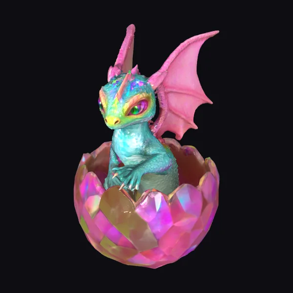 Baby Dragon Crystal Egg