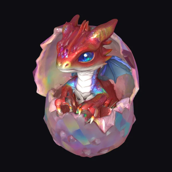Baby Dragon Crystal Egg