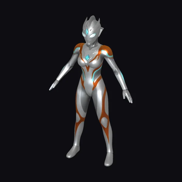 Silver and Orange Superhero