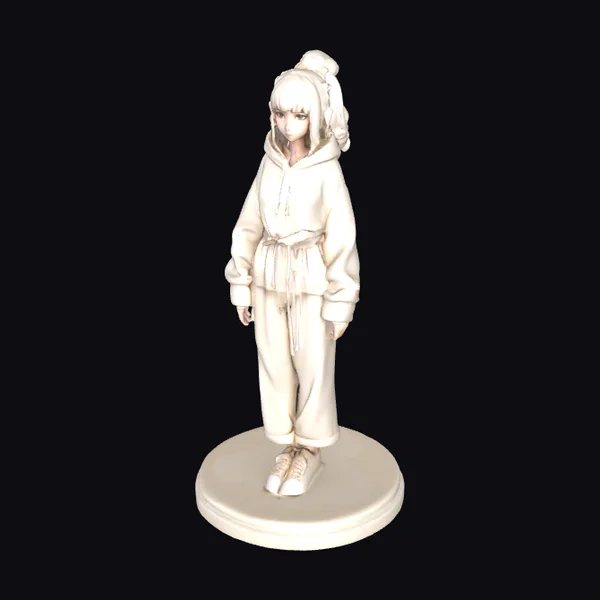 Anime Girl in Sweat Suit