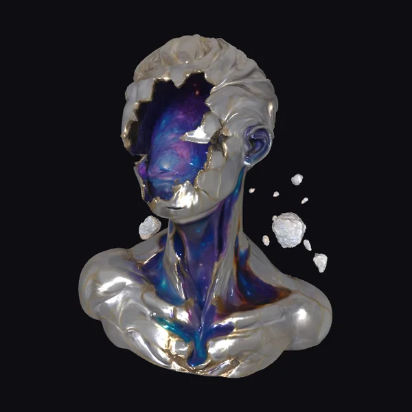 Broken Iridescent Bust