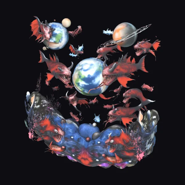 Cosmic Dragon Nebula Scene