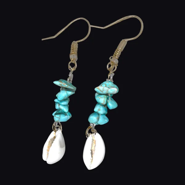 Turquoise Stone Drop Earrings