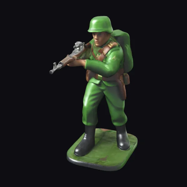 Green Toy Soldier Aiming