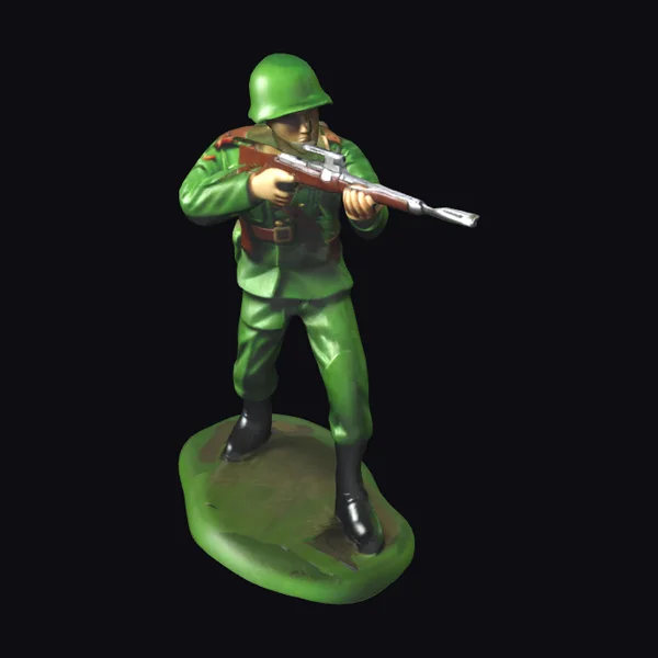 Green Toy Soldier Aiming