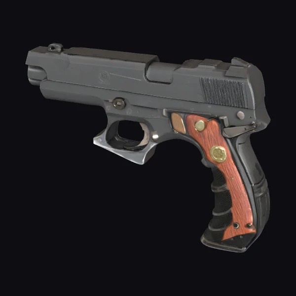 1911 Pistol with Wooden Grip