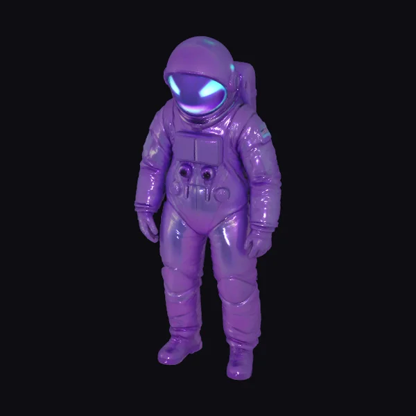 Astronaut in Purple Suit