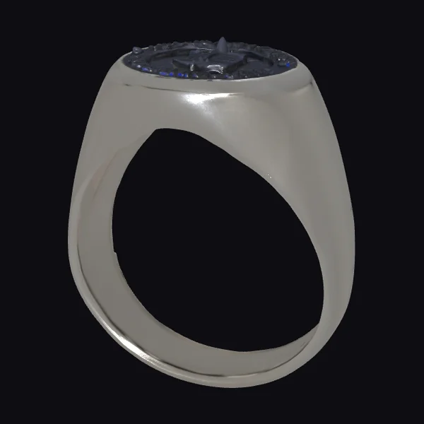 Polished Silver Signet Ring