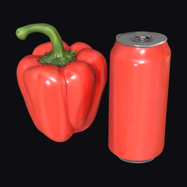 Red Bell Pepper and Can
