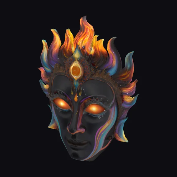 Carnival Glass Deity Mask