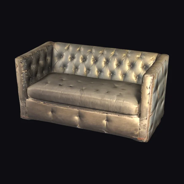 Worn Tufted Sofa