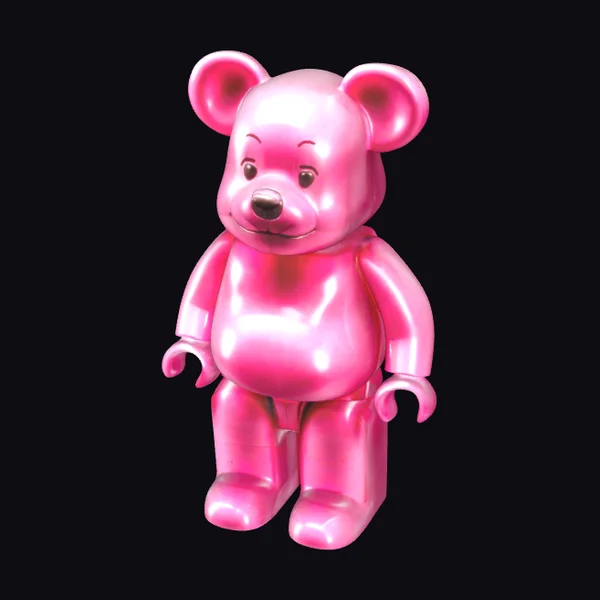 Pink Bearbrick Teddy Bear
